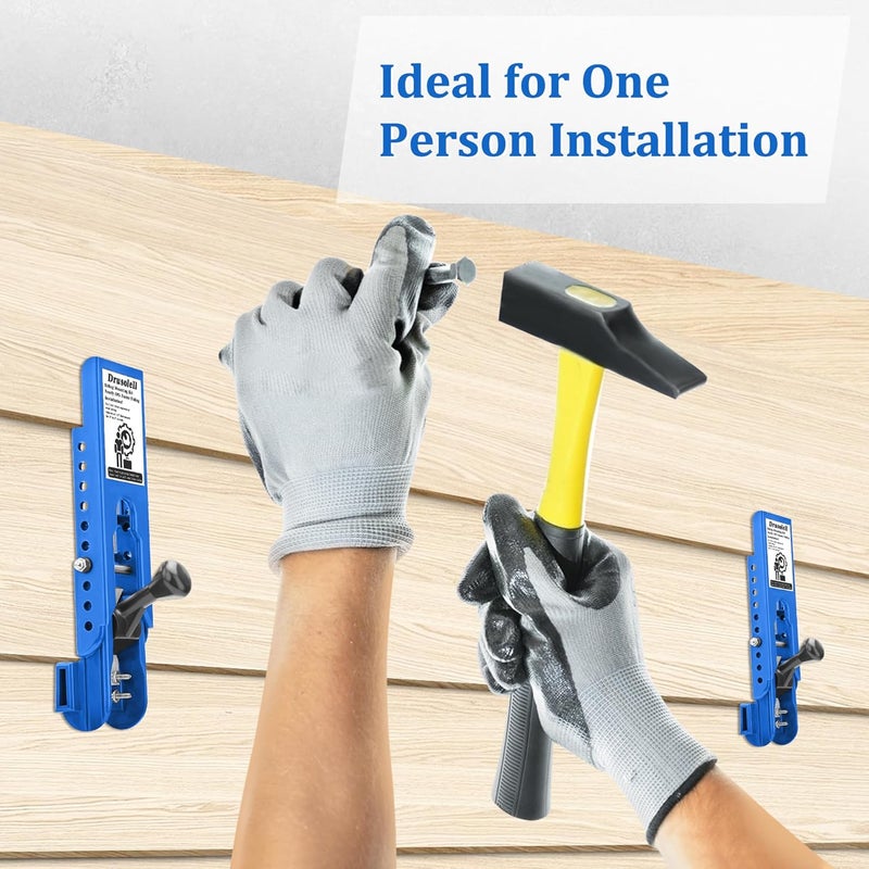 Drusolell Siding Tools - Compatible with 5/16-Inch Fiber Cement & Lap Siding, Installation Kit with Adjustable Reveals (Blue) - Image 4
